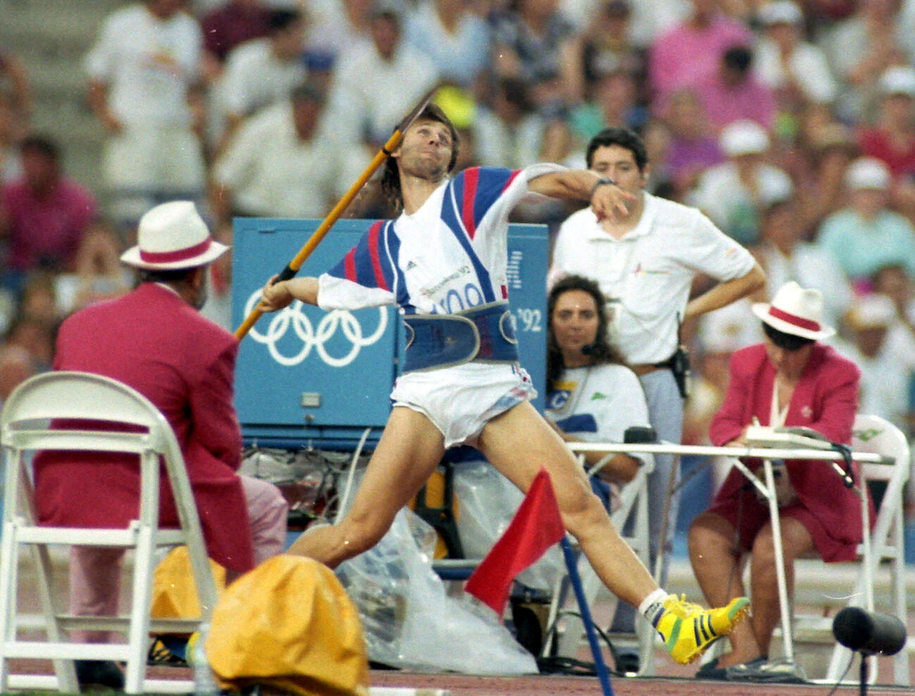 92年、バルセロナ五輪の男子やり投げで優勝を決めたゼレズニー氏