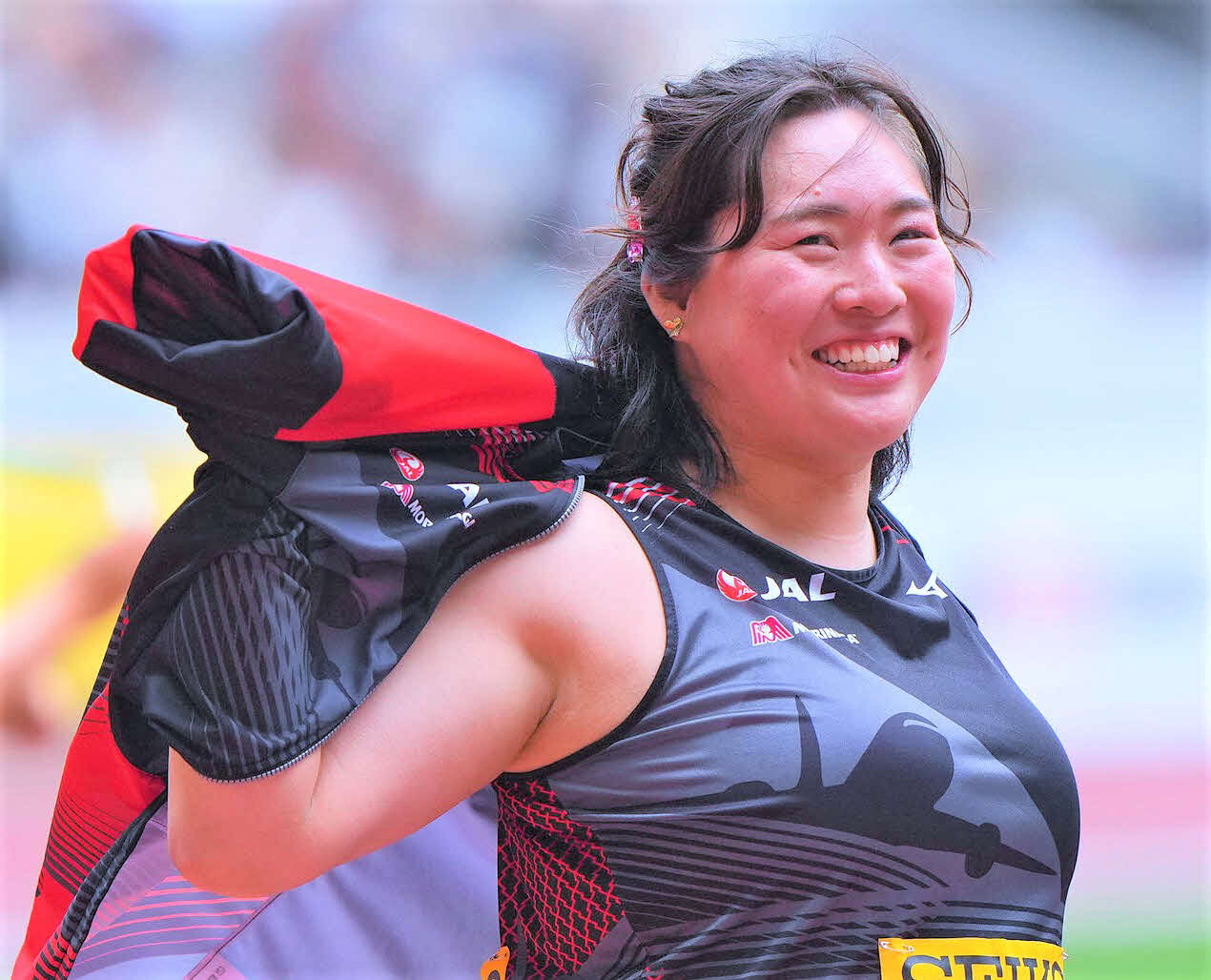 陸上女子やり投げの北口榛花（2025年5月撮影）