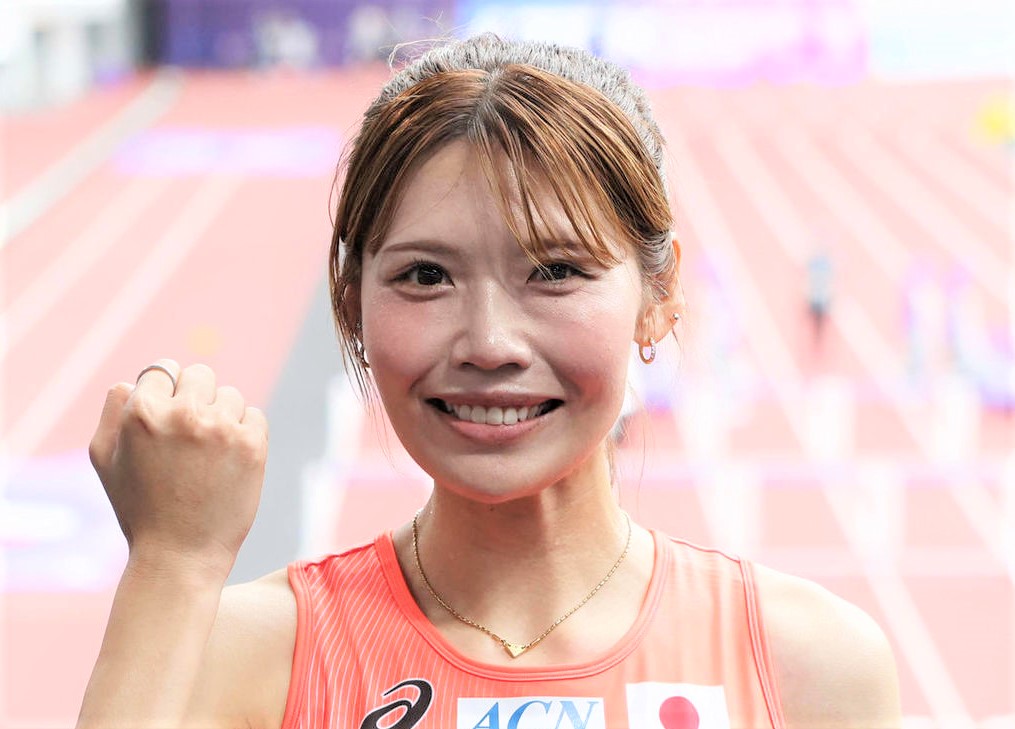陸上女子100メートル障害の中島ひとみ（2025年9月撮影）
