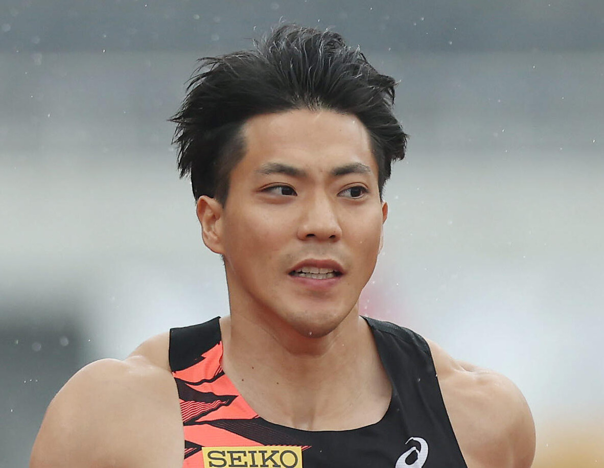 男子100メートルの日本記録保持者、山縣亮太（2024年撮影）