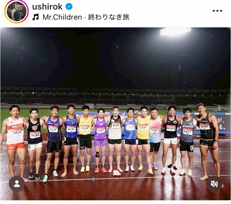 10種競技から離れることを報告した右代啓祐の投稿（本人のインスタグラムから）