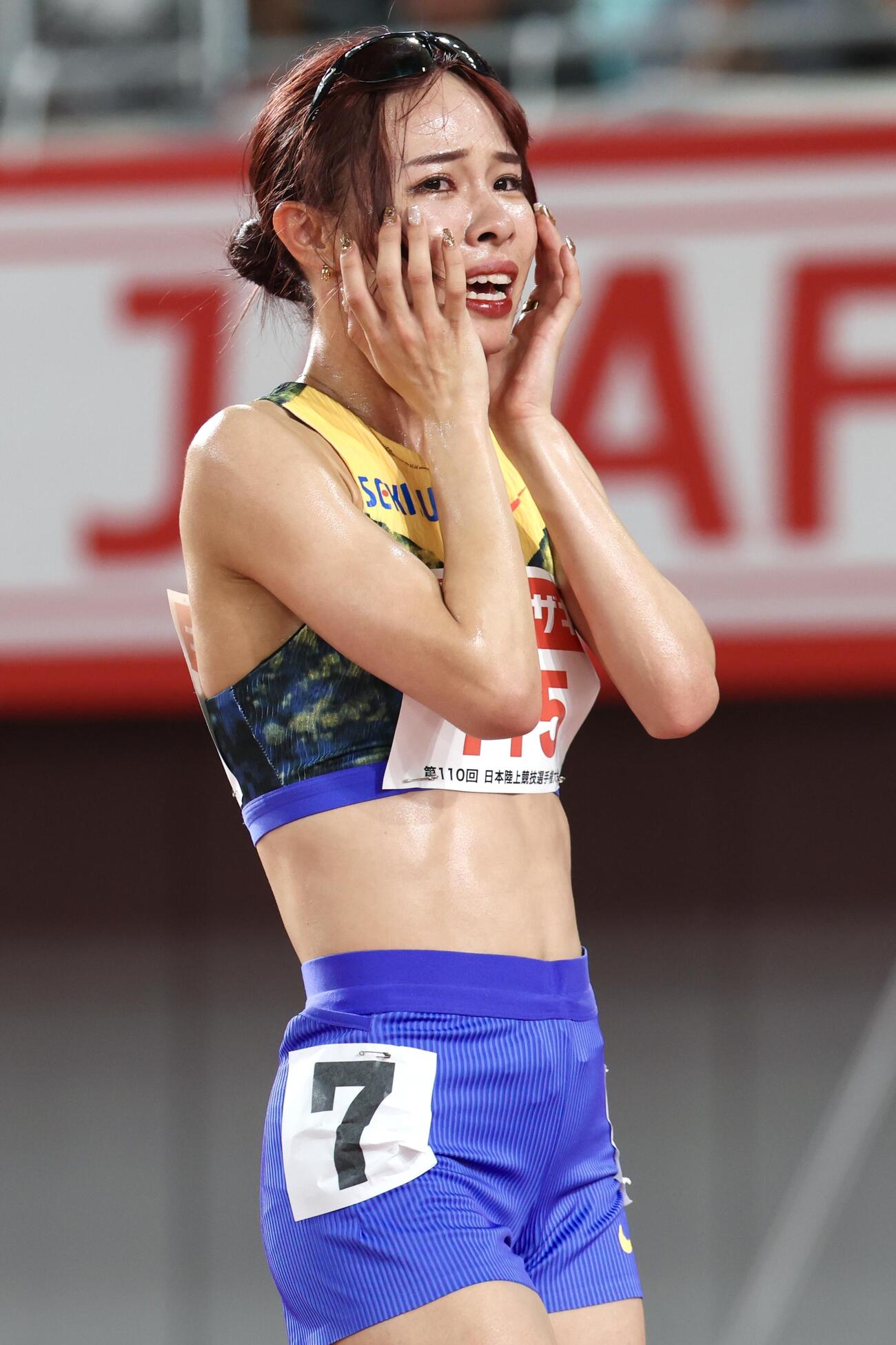 第110回日本陸上競技選手権大会　第1日　女子5000メートル決勝　優勝した山本有真（撮影・宮地輝）