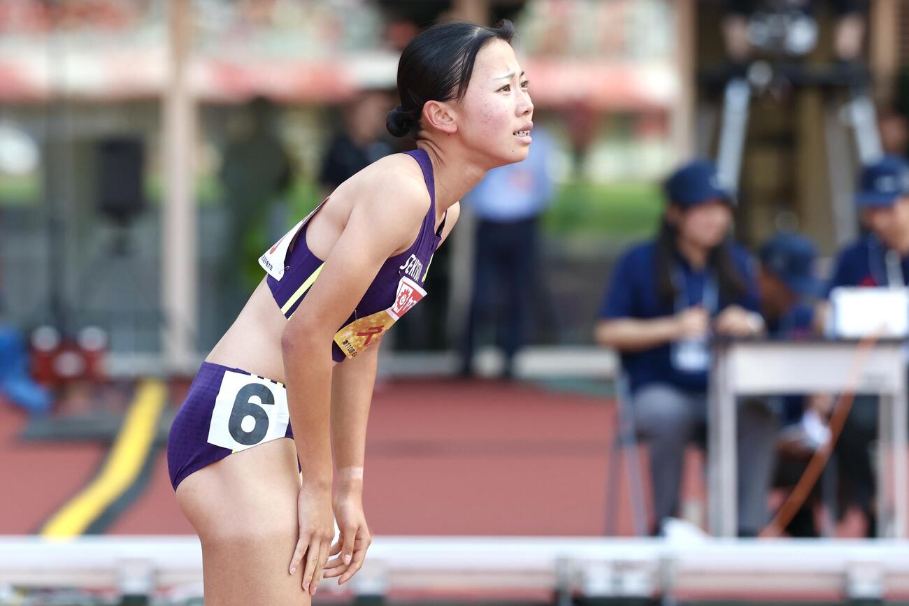 第110回日本陸上競技選手権大会　第2日　女子800メートル決勝　3連覇を達成した久保凛（撮影・宮地輝）