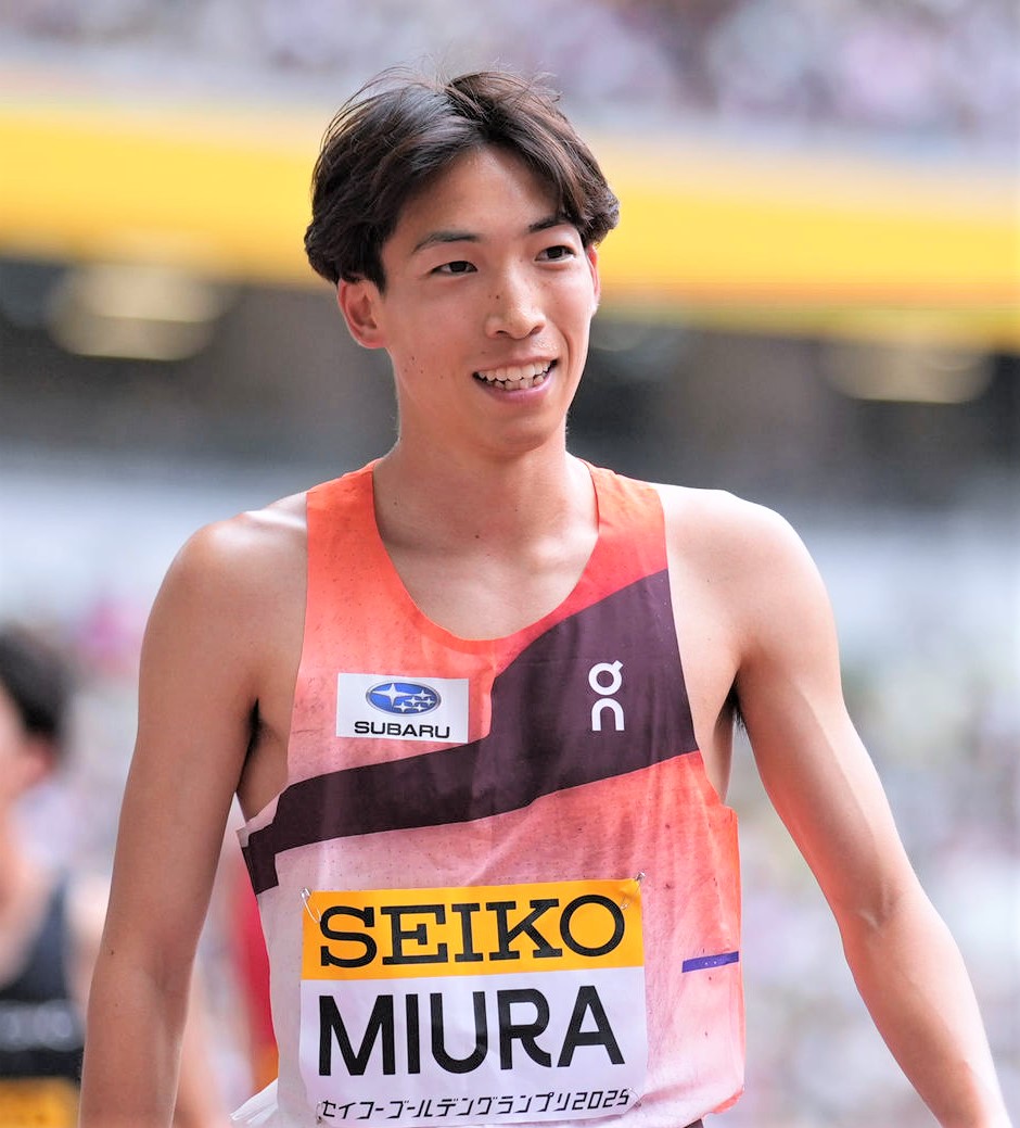 男子3000メートル障害の三浦龍司（2025年5月撮影）