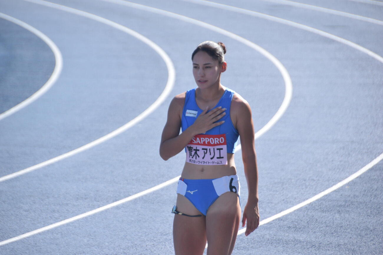女子400メートル5位だった日体大・青木アリエ
