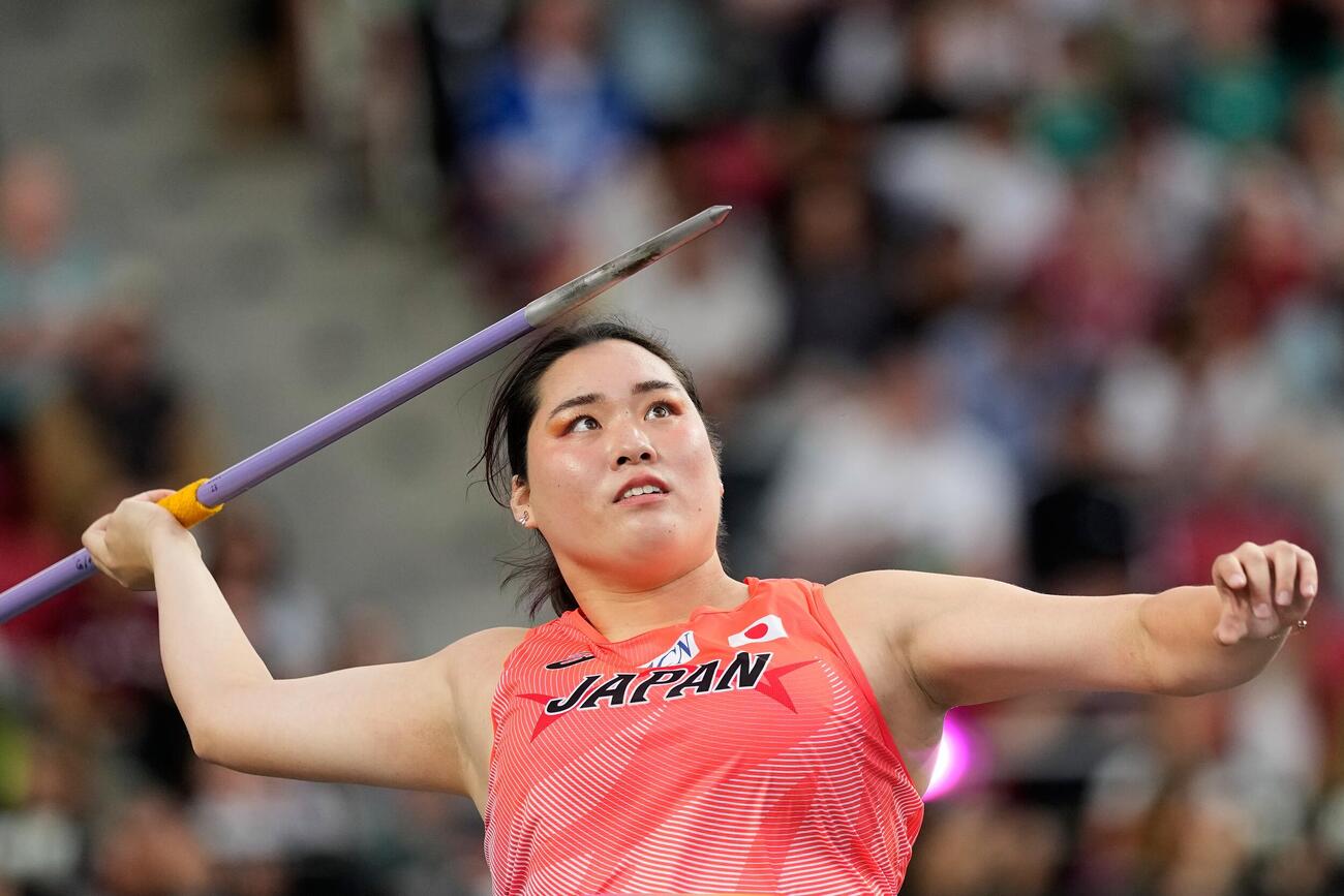 女子やり投げ日本新記録をマークした北口榛花（AP）
