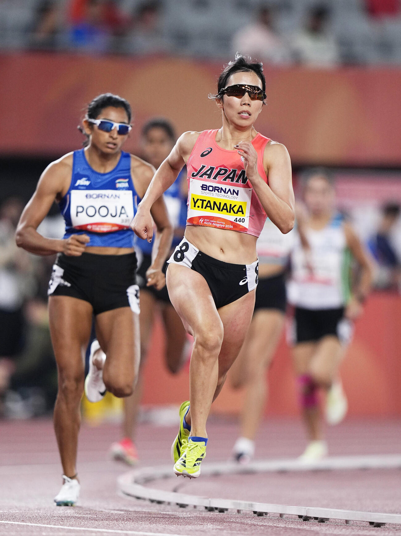 女子七種競技　田中友梨の800メートル＝パロマ瑞穂スタジアム（共同）