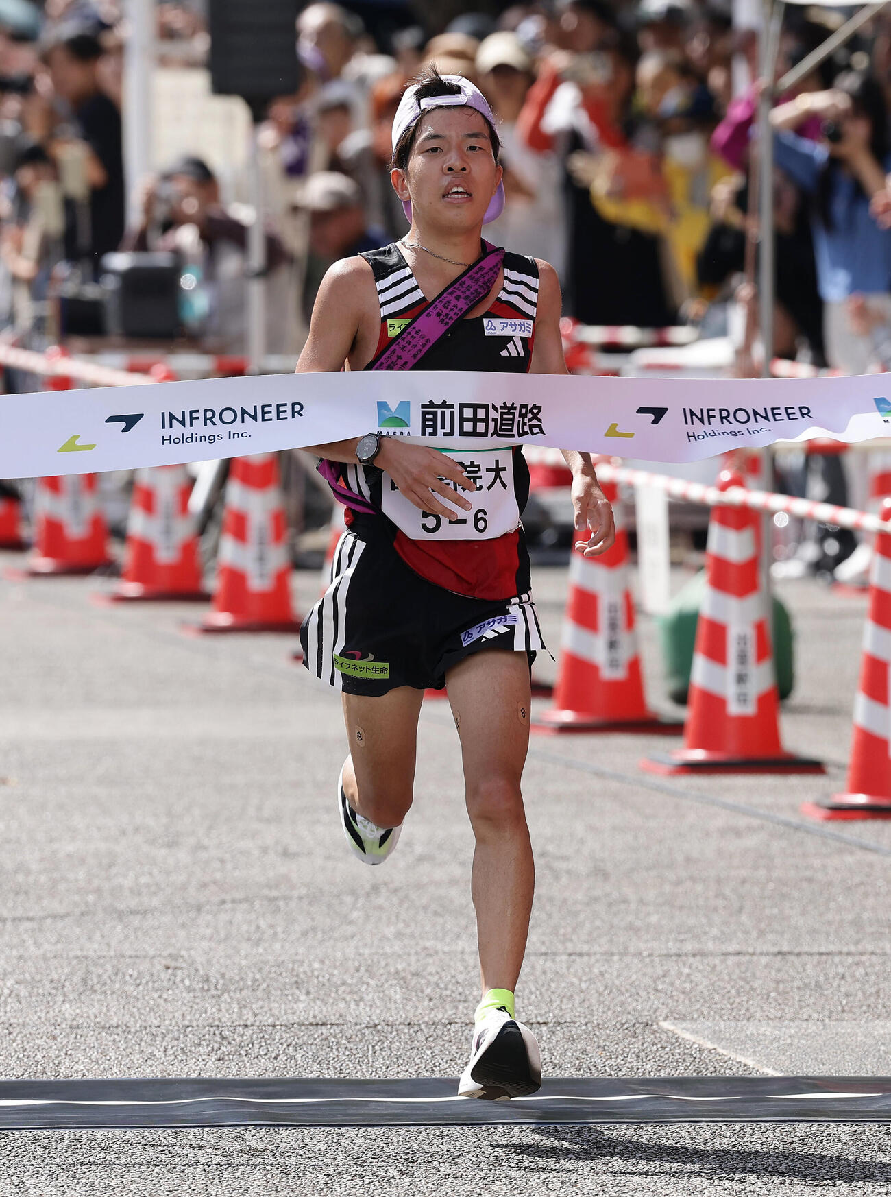2位でゴールする国学院大・高石樹（撮影・前田充）