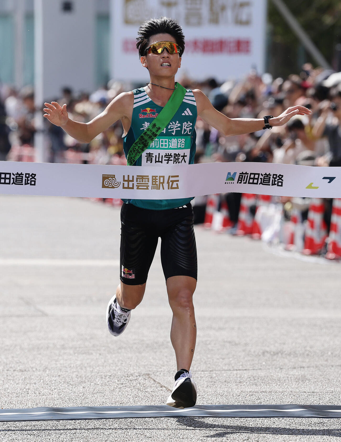 11位でゴールする青学大・前川竜之将（撮影・前田充）