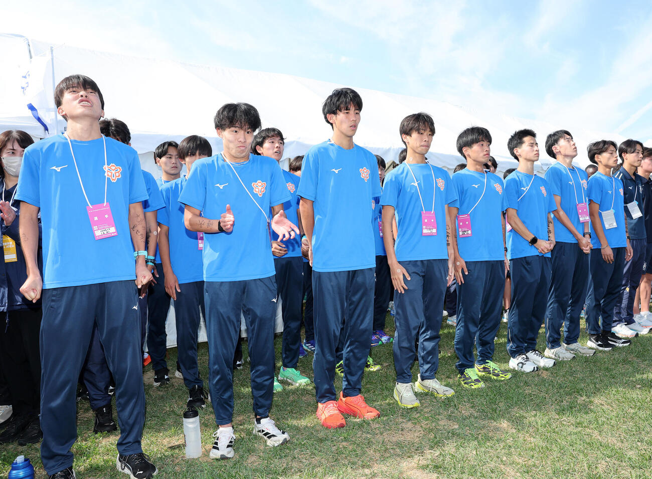 箱根駅伝予選会を突破した日体大の選手たち（撮影・鈴木正人）