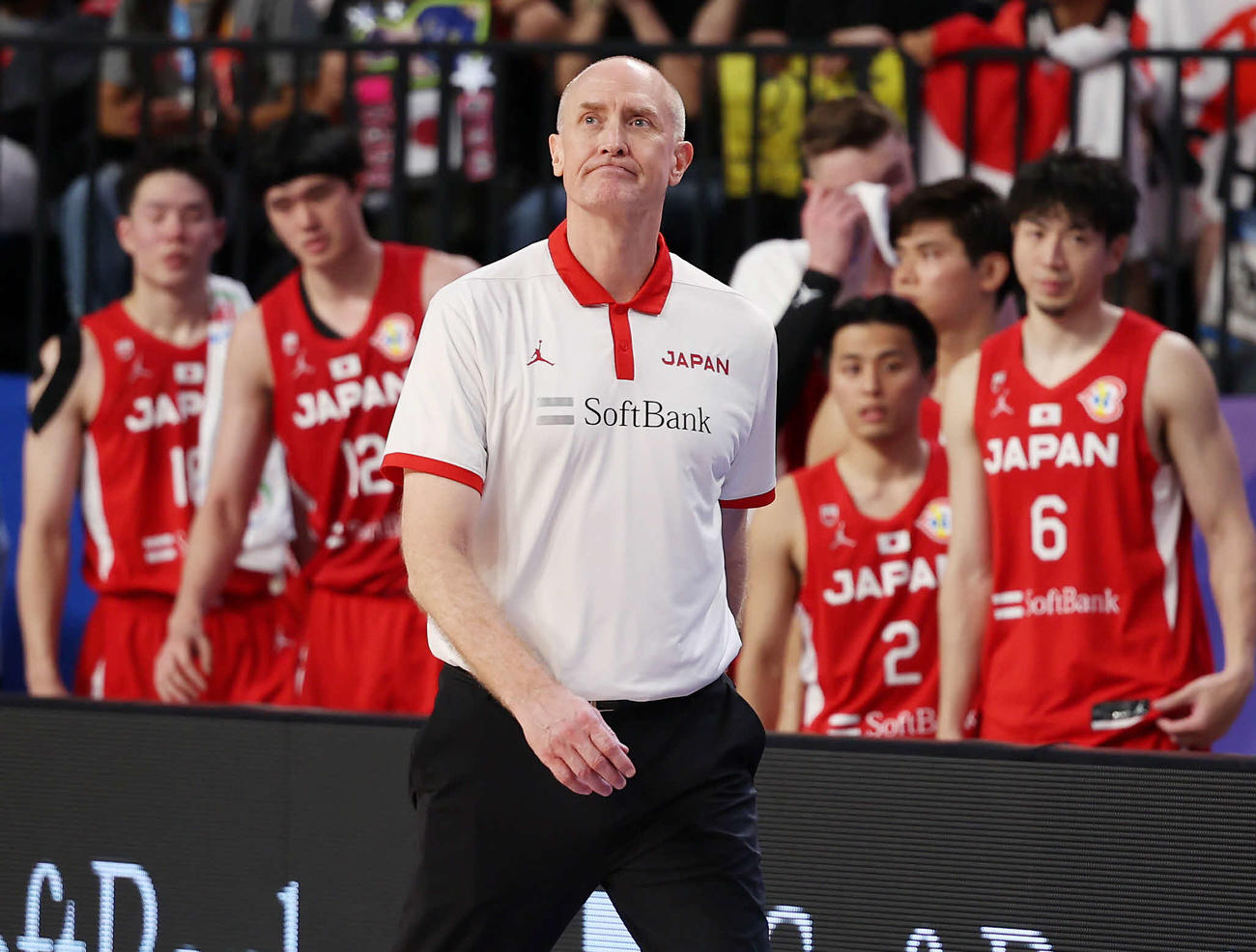 日本対ドイツ　ドイツに敗れ、厳しい表情を見せるホーバス監督（撮影・前田充）