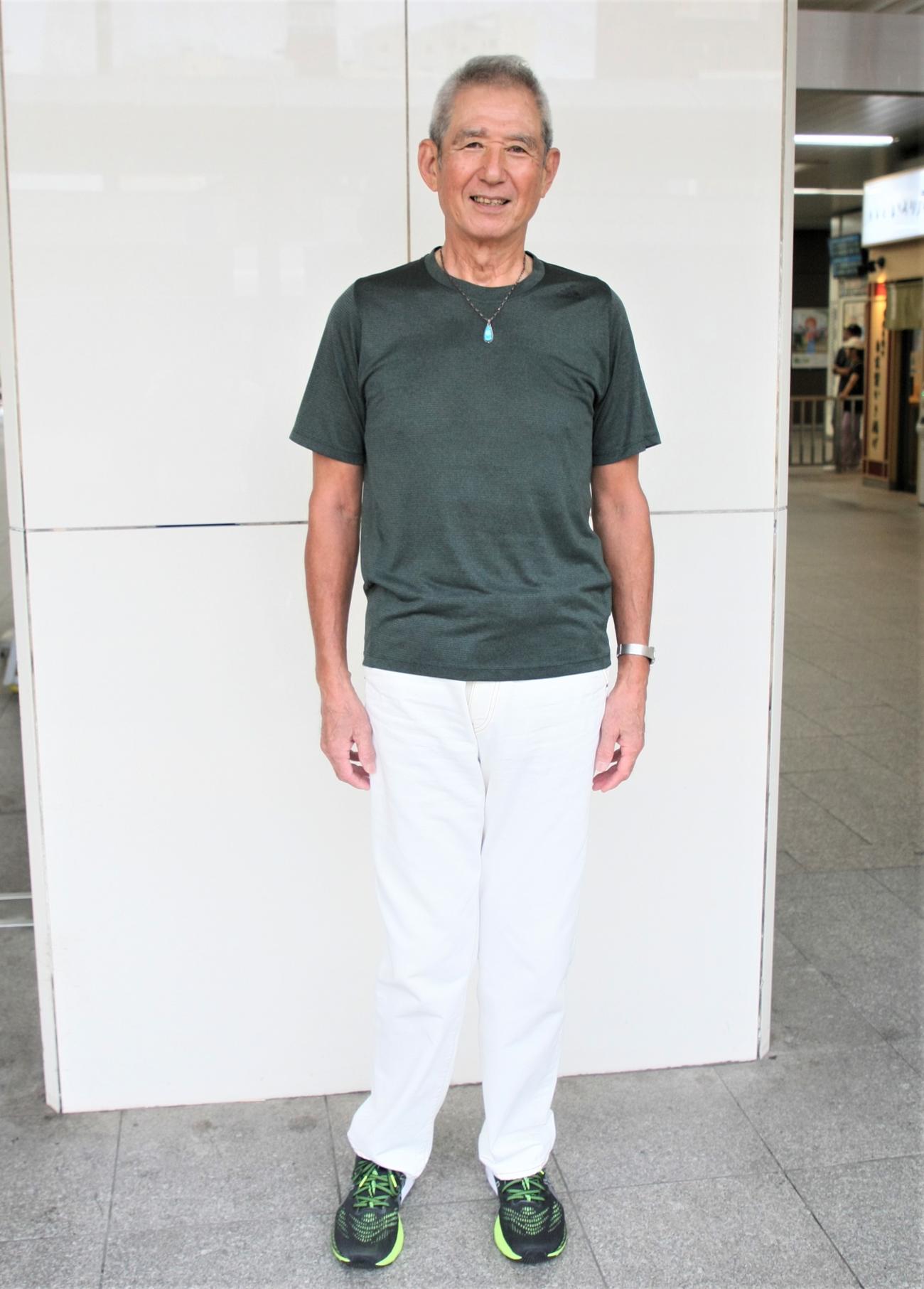 男子バスケットボールの元日本代表で72年ミュンヘン五輪、76年モントリオール五輪に出場した千種信雄さん（撮影・藤塚大輔）