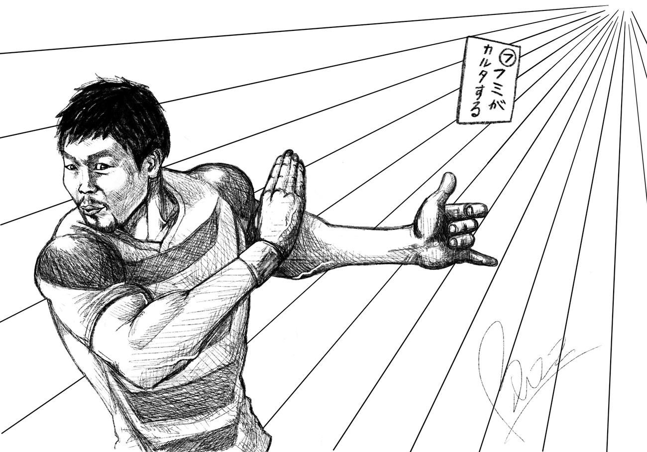 「バズ画伯」浅原の描いた田中史朗