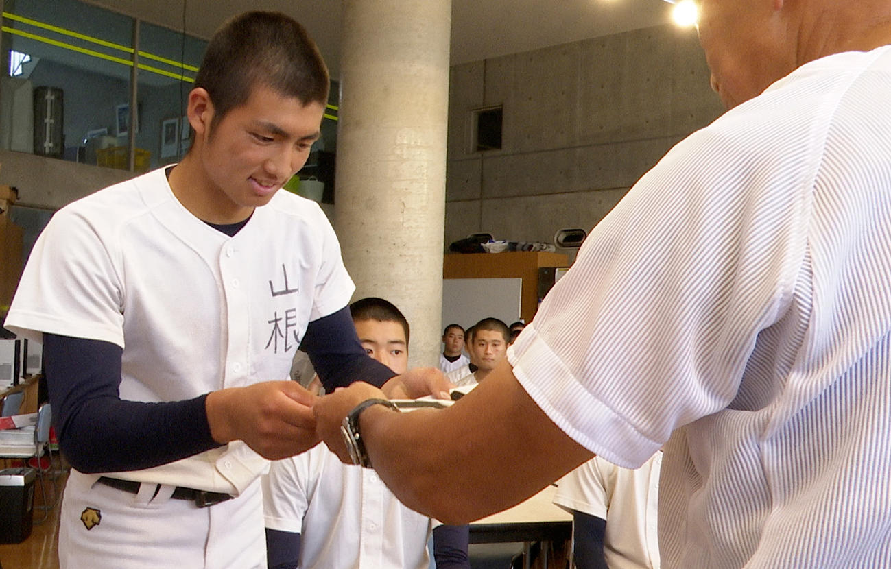 20年7月、日大三現役時代の山根さん（撮影・青山麻美）