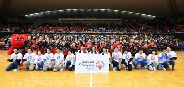 BリーグA東京のハーフタイムにも出演（C）ALVARK　TOKYO