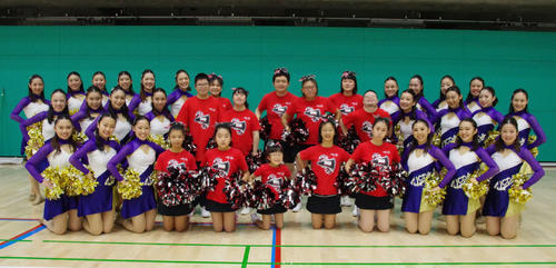 全日本チアダンス選手権大会でTeam JCDAと共演(C)JCDA