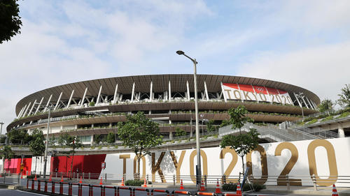 国立競技場（2021年7月3日撮影）