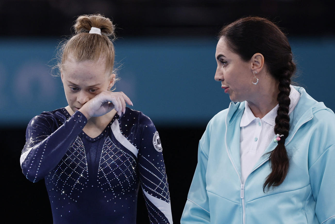 トランポリン女子決勝でのビヤレタ・バルジロウスカヤ