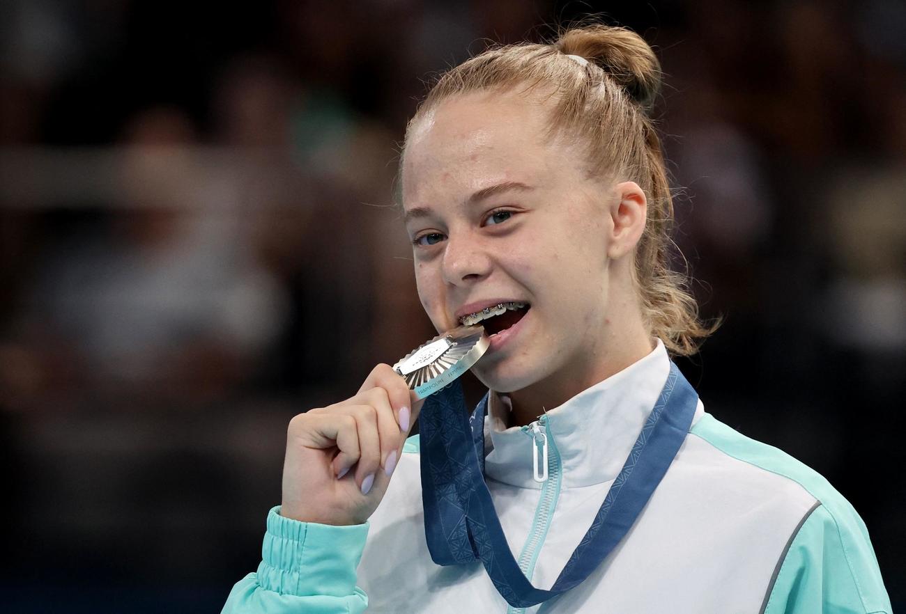 トランポリン女子決勝で銀メダルのビヤレタ・バルジロウスカヤ
