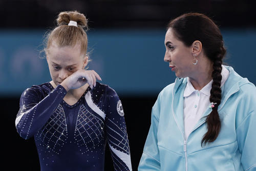 トランポリン女子決勝でのビヤレタ・バルジロウスカヤ