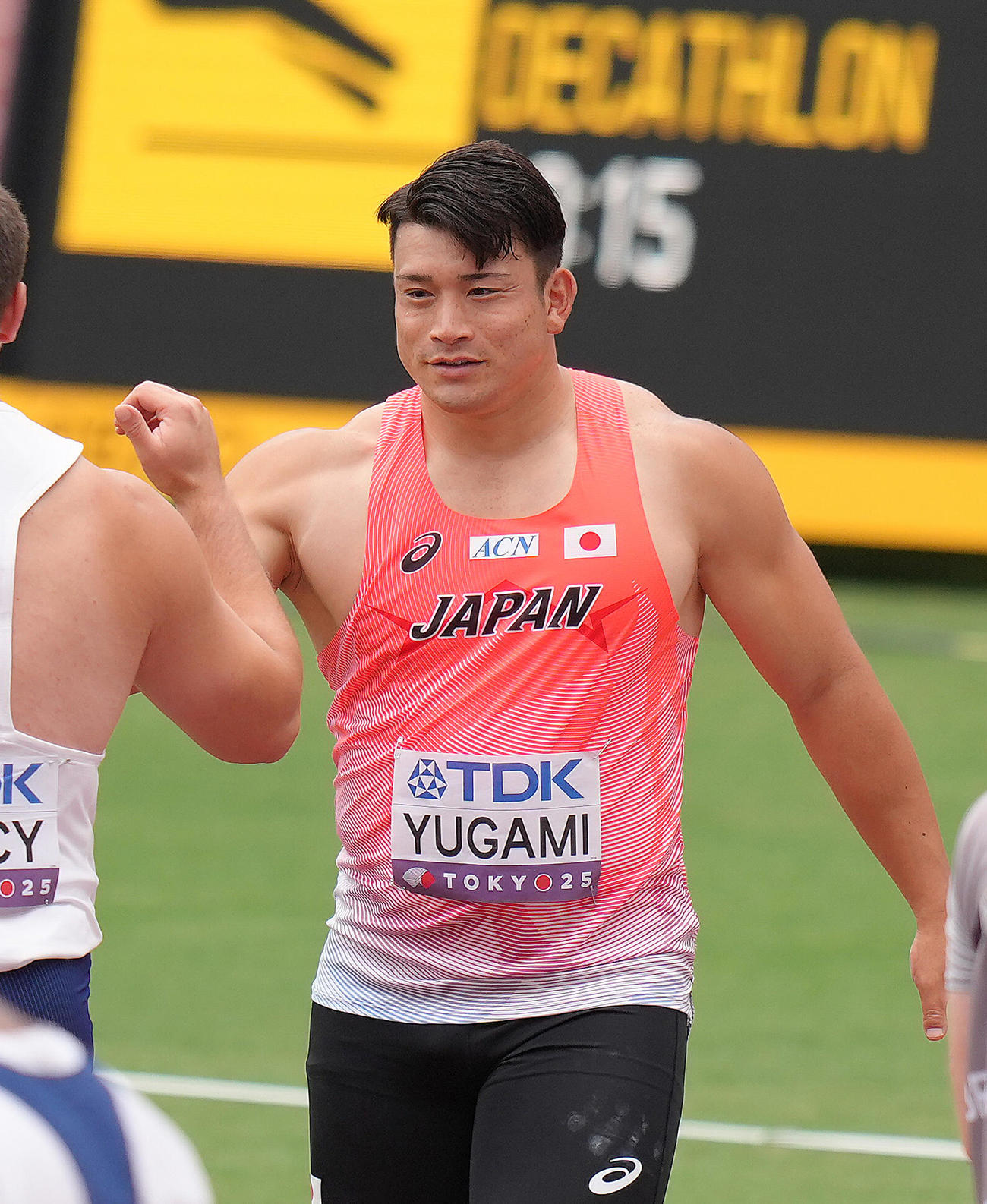 円盤投げ予選で敗退となった湯上（2025年9月20日撮影）