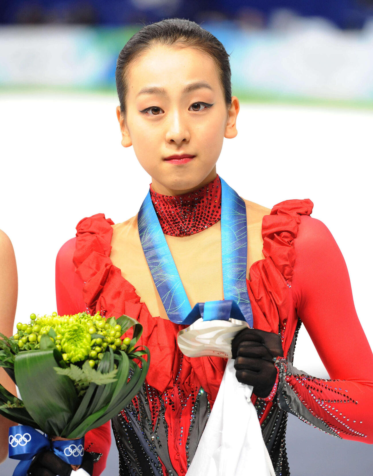 バンクーバー五輪フィギュア、銀メダルを獲得した浅田真央（2010年2月撮影）