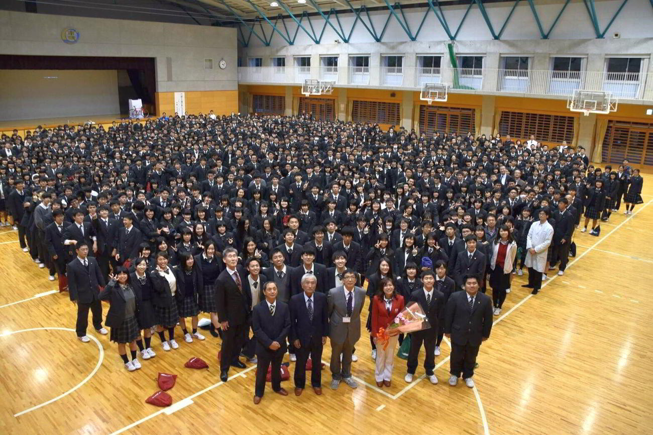 母校で行った講演会で