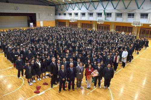 母校で行った講演会で