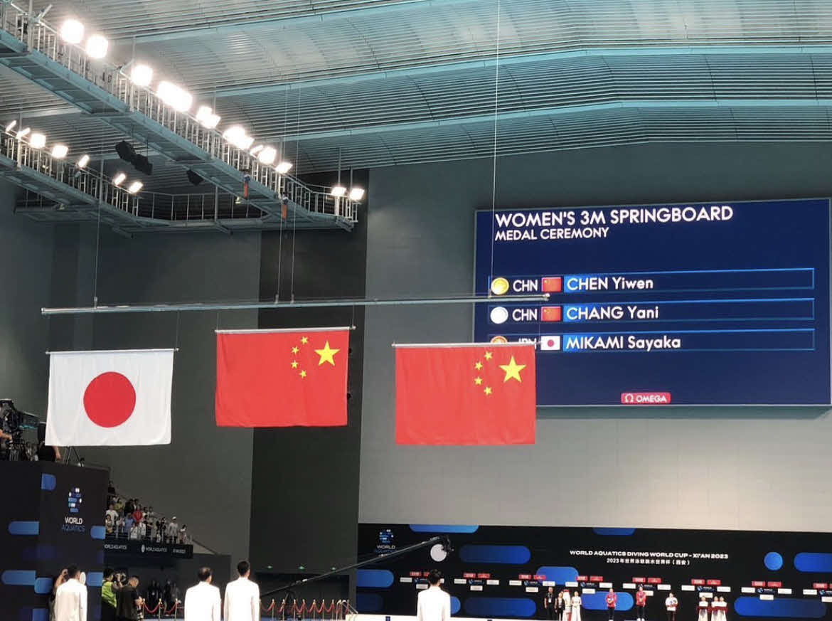 W杯で3位に入った三上紗也可の表彰式（翼ジャパン公式インスタグラムから）