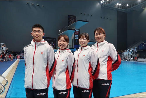 今大会のメンバー4選手、左から玉井、荒井、三上、榎本（翼JAPAN公式インスタより）
