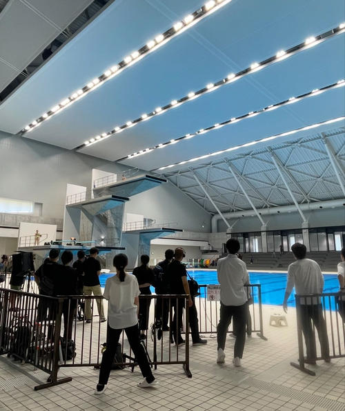 飛び込み合宿がメディアに公開された