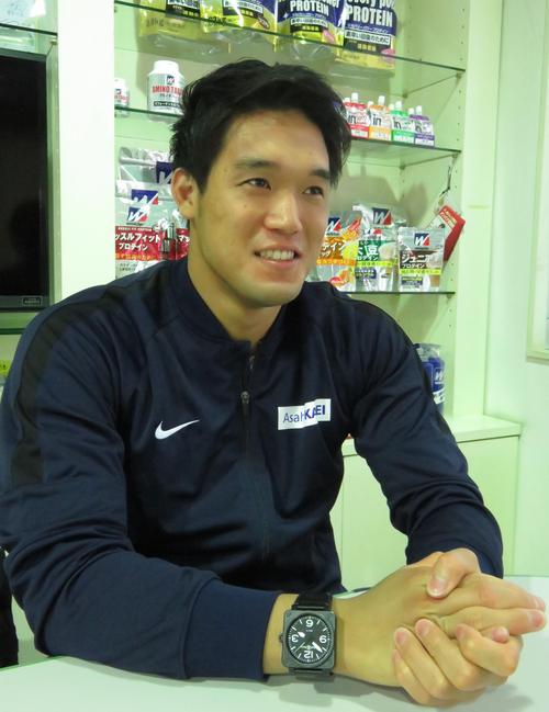 東京五輪に向けての思いを語る羽賀龍之介（撮影・峯岸佑樹）