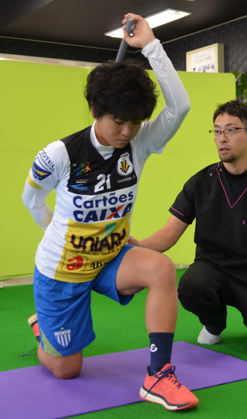 千葉県内でトレーニングに励む藤尾きらら（撮影・松尾幸之介）