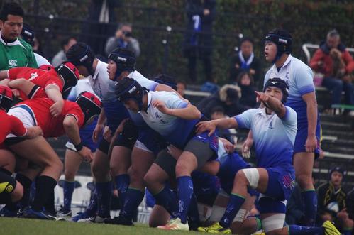 優勝した2月の中国大会でプレーする尾道の選手たち（尾道ラグビー部提供）