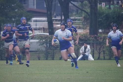優勝した2月の中国大会でプレーする尾道の選手たち（尾道ラグビー部提供）