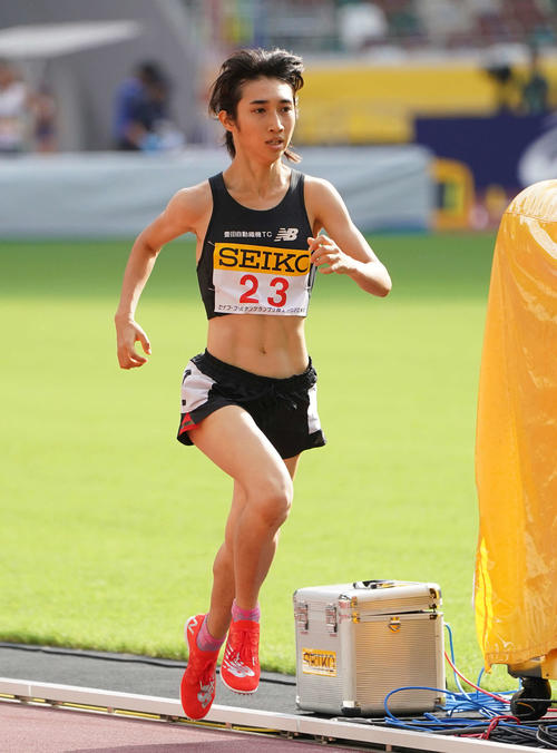 女子1500メートルで日本新記録を出し優勝した田中希実（2020年8月23日撮影）
