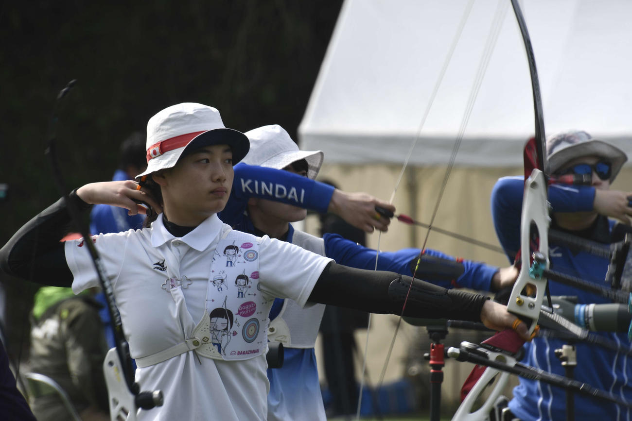 3月に静岡で行われた東京五輪代表2次選考会に出場した園田（撮影・平山連）
