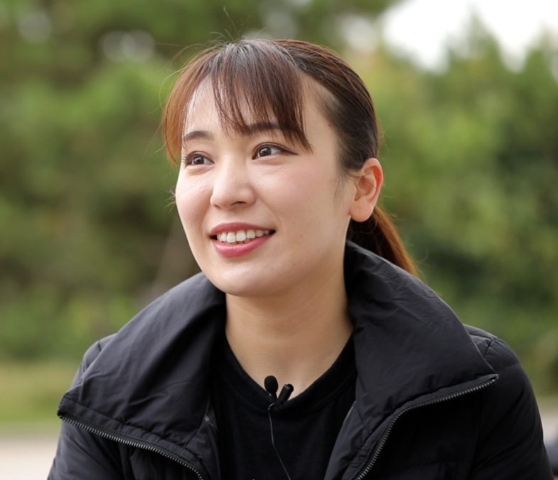 プロフィギュアスケーターの林さん（撮影・青山麻美）