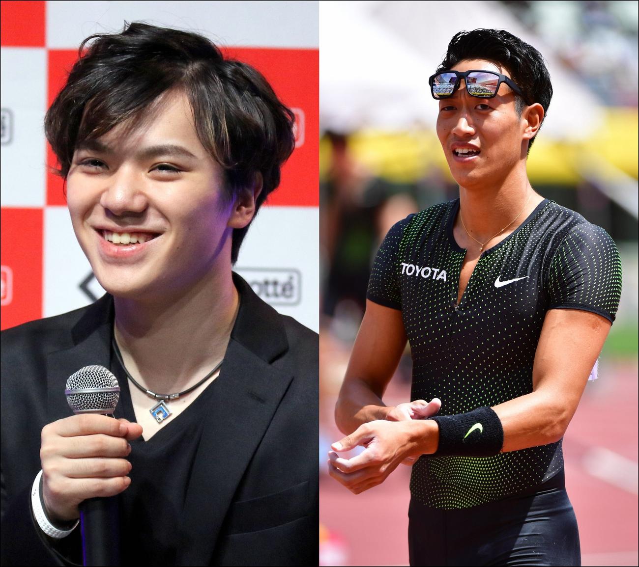 宇野昌磨（左）と山本聖途
