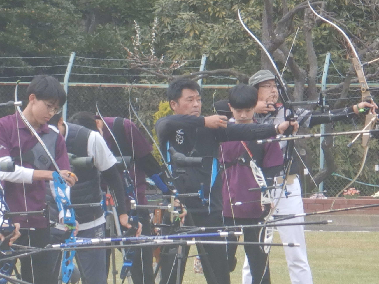 横浜市内で行われたアーチェリーの記録会に参加した山本博（撮影・平山連）