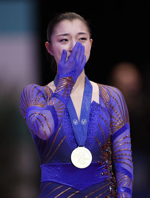フィギュアスケート世界選手権 優勝した坂本花織(ロイター)