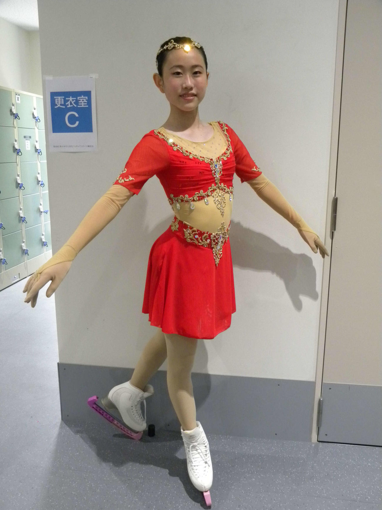 西日本中小学生競技会で8・7級ジュニア女子4位となった高橋萌音（撮影・松本航）