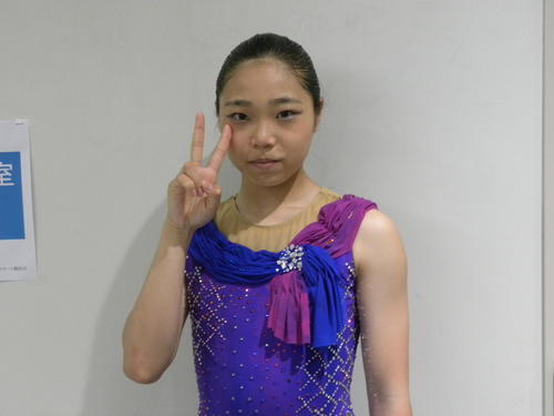 西日本中小学生競技会で8・7級ジュニア女子6位となった加生捺乃（撮影・松本航）