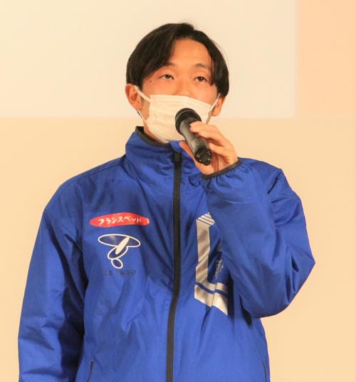 箱根駅伝へ向けた取材会に出席した帝京大・山田（撮影・藤塚大輔）