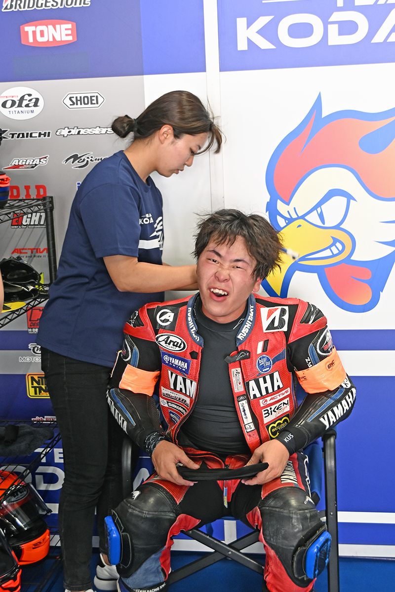 決勝で最初の出番を終えた菅原陸（撮影・大津賢一）