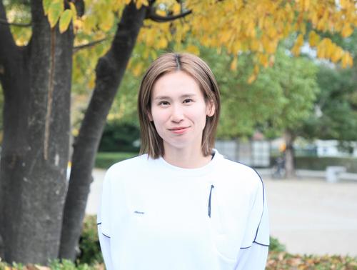 2023年11月末に取材に応じた陸上女子走り幅跳びの秦澄美鈴