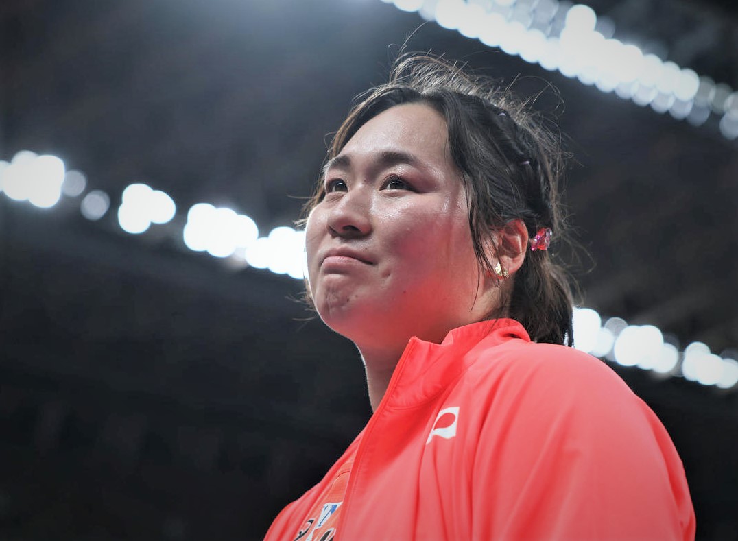世界選手権東京大会に臨んだ女子やり投げの北口。オフには多種多様な種目のトレーニングに励んだ（2025年9月19日撮影）