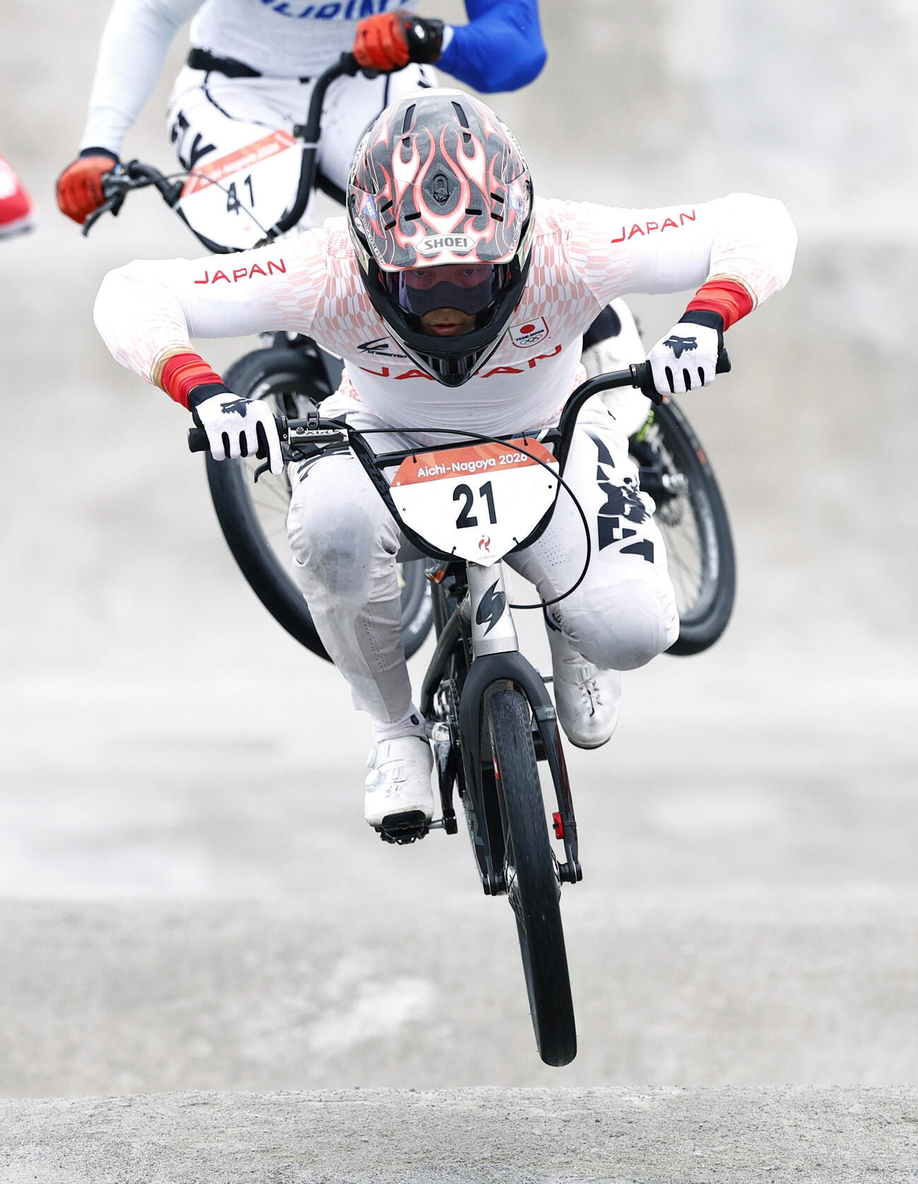 男子BMXレースで優勝した中井飛馬（共同）