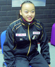 女子のショートプログラムで２位になった西野友毬（共同）