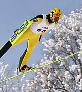 １回目１２７・５メートルの最長不倒をマークした葛西（撮影・奥村晶治）